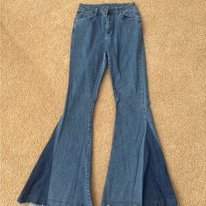 Women's Blue Flared Jeans